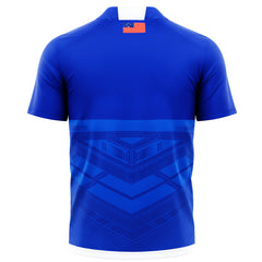 Castore Manu Samoa Mens Blue Rugby Shirt