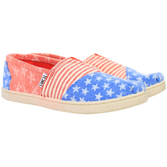 Toms Classic Kids Red/Blue Espadrilles