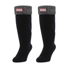 Hunter Waffle Tall Black Boot Socks