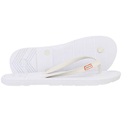 Hunter Logo Womens White Flip-Flops