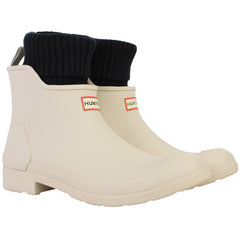 Hunter In/Out Chelsea Sock Womens Beige Wellington Boots