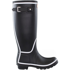 Hunter Tall Reflective Outline Womens Black Wellington Boots