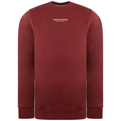 Weekend Offender Logo Mens Dark Red Sweater