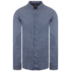 Armani Collezioni Mens Blue Printed Shirt