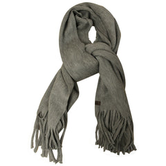 Timberland Logo Womens Grey Wool Scarf
