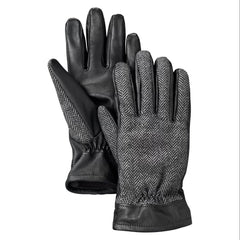 Timberland Knited Mens Black/Grey Winter Gloves