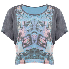 Vans Off The Wall Startstruck Womens Grey Crop Top