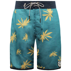 Vans Off The Wall Palm Print Mens Teal/Yellow Board Shorts