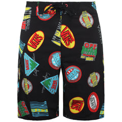 Vans Off The Wall Stickers Mens Black Board Shorts