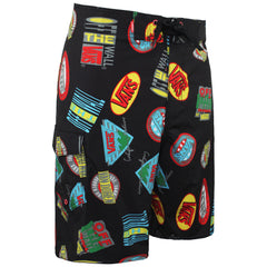 Vans Off The Wall Stickers Mens Black Board Shorts