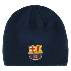 FC Barcelona Logo Core Mens Navy Beanie