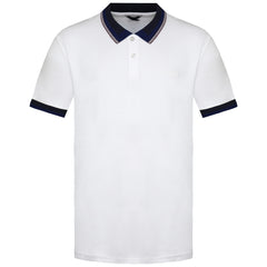 Ben Sherman Classic Stripe Collar Mens White Polo Shirt