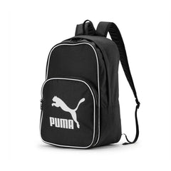PUMA Originals Zip Opening Retro 90s Black Woven Textile Strap Backpack 076652
