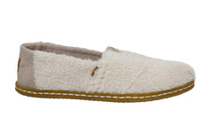 Toms Classic Faux Shearling Womens White Espadrilles