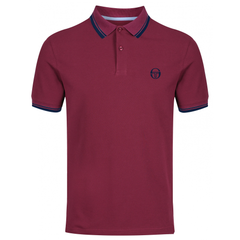 Sergio Tacchini Iconic Stirpe Mens Dark Red Polo Shirt