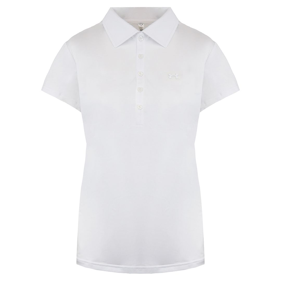 Under Armour HeatGear Womens White Golf Polo Shirt