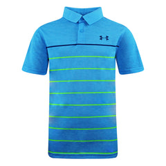 Under Armour Threadborne Kids Blue Polo Shirt