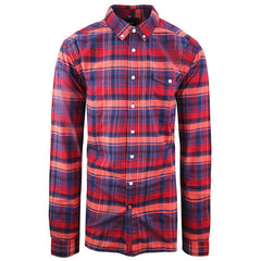 Scotch & Soda Checkered Mens Red Shirt