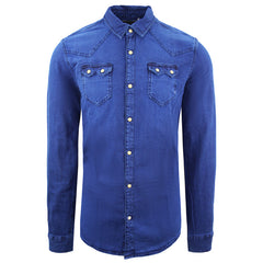 Scotch & Soda Regular Slim Fit Mens Blue Shirt