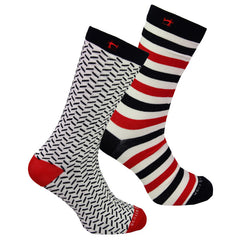 Scotch & Soda 2-Pack Blend Printed Stripes Mens Multicolour Socks
