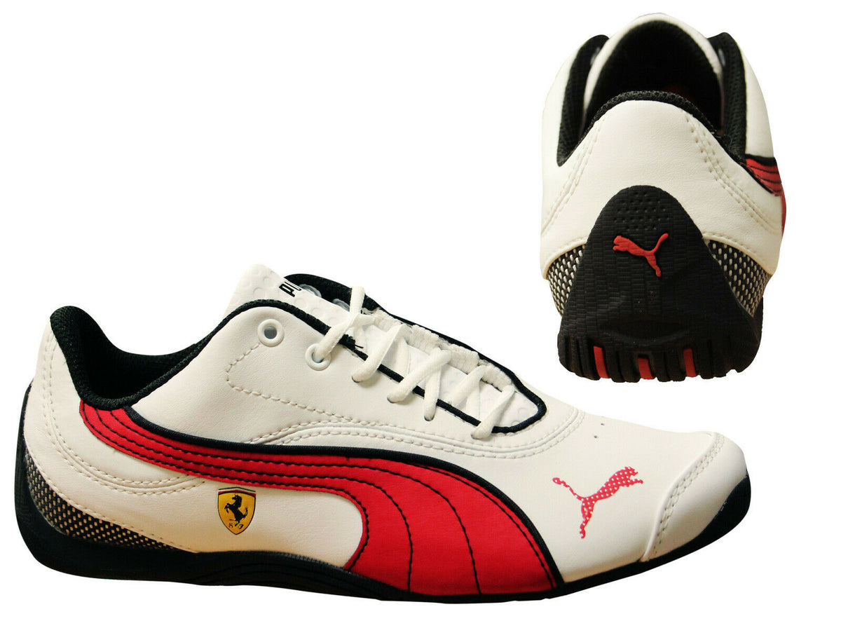 Puma Drift Cat III Scuderia Ferrari Leather Lace Up JR Trainers 303363