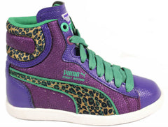 Puma First Round Kynya Junior Kids Textile Hi Top Trainers 352967 02 B30B
