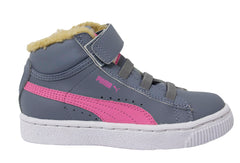 Puma Mid L Kids Grey Trainers