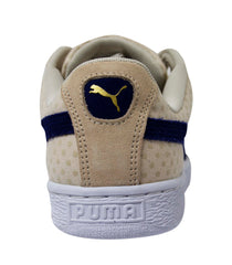 Puma Basket Heart Denim Womens Beige Trainers