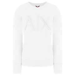 Armani Exchange Womens Optic White Sweater
