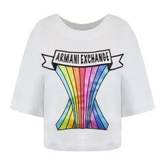 Armani Exchange Womens Optic White T-Shirt