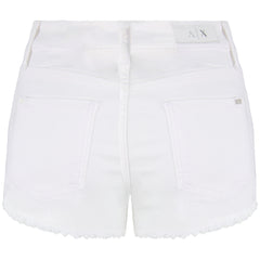 Armani Exchange J59 Mid Rise Womens White Shorts