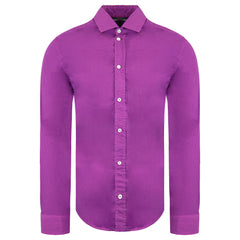 Emporio Armani Custom Fit Mens Purple Shirt