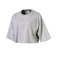 Puma Plain Womens Grey Crop Top