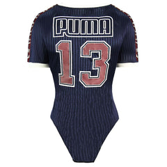 Puma x Rihanna Fenty V-Neck Jersey Womens Navy Bodysuit