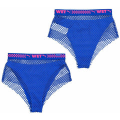 Puma x Rihanna Fenty Womens Blue Mesh-Trimmed X2 Pack Bikini Bottoms