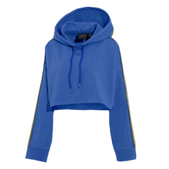 Puma x Rihanna Fenty Womens Blue Cropped Hoodie