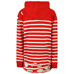 Puma x Balmain Distessed Womens Red Hoodie