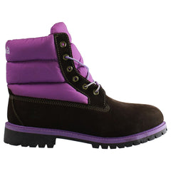 Timberland 6inch Quilt Kids Brown/Purple Boots