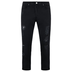 Armani Exchange Distressed Mens Black Jeans