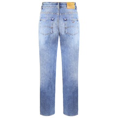Emporio Armani Regular Fit Mens Washed Blue Jeans