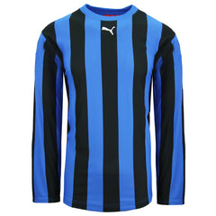 Puma V5.06 Striped Shirt Mens Blue/Black Football Top