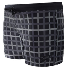 Speedo Stretch Waist Printed Valmilton Mens Black/Grey Swimming Shorts