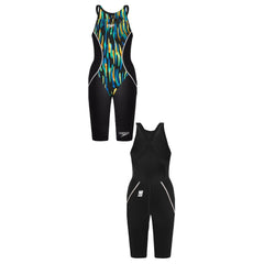 Speedo Fastskin LZR Racer X Openback Kneeskin Kids Black Swimwear
