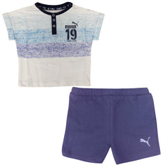 Puma Style Infant Minicats Kids Purple/White Set