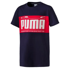 Puma Retro Graphic Kids Navy T-Shirt