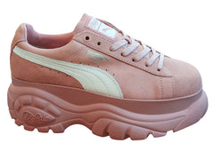 Puma Suede Classic x Buffalo Rose White Lace Up Womens Trainers 368499 05