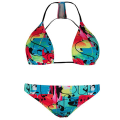 Puma Printed Womens Multicolour Triangle Bikini