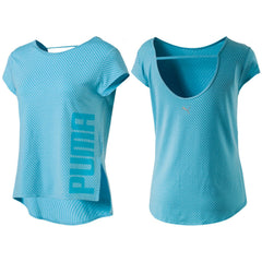 Puma Dancer Stripe Womens Blue T-Shirt