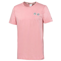 Puma x Tyakasha Mens Embroidered Pink T-Shirt