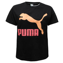 Puma Logo Womens Black T-Shirt